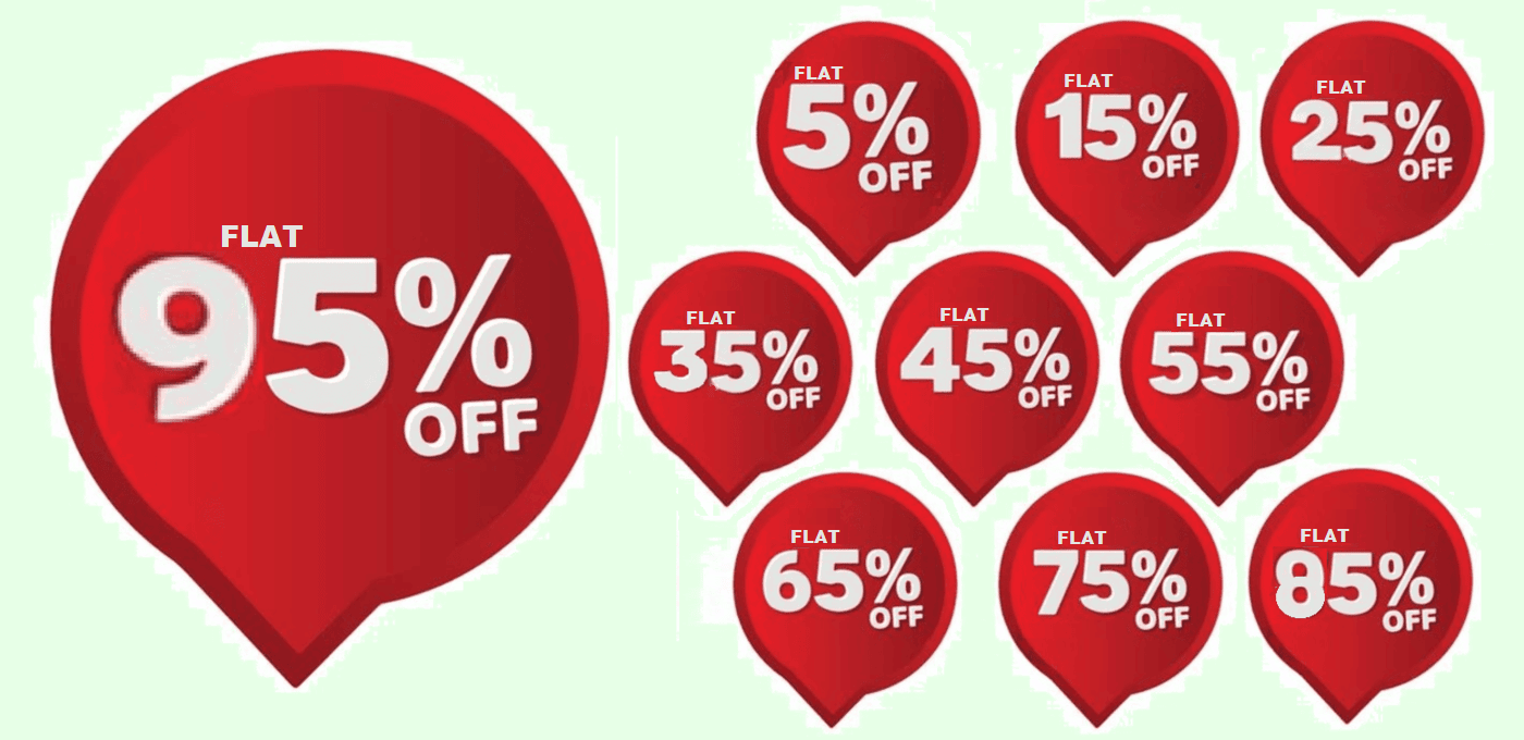 Flat 5% to 95% Off